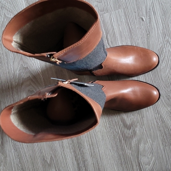 Antonio Melanie brown leather flannel tall boots - Picture 8 of 15